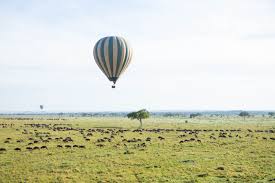 Hot air balloon safari over Maasai Mara Kenya